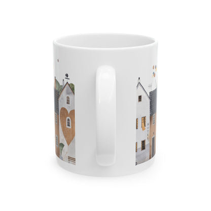 Charming Ceramic Mug, Cozy Home Vibe, Perfect for Gifts, Tea Lovers, Housewarming, Coffee Lovers, Home Decor