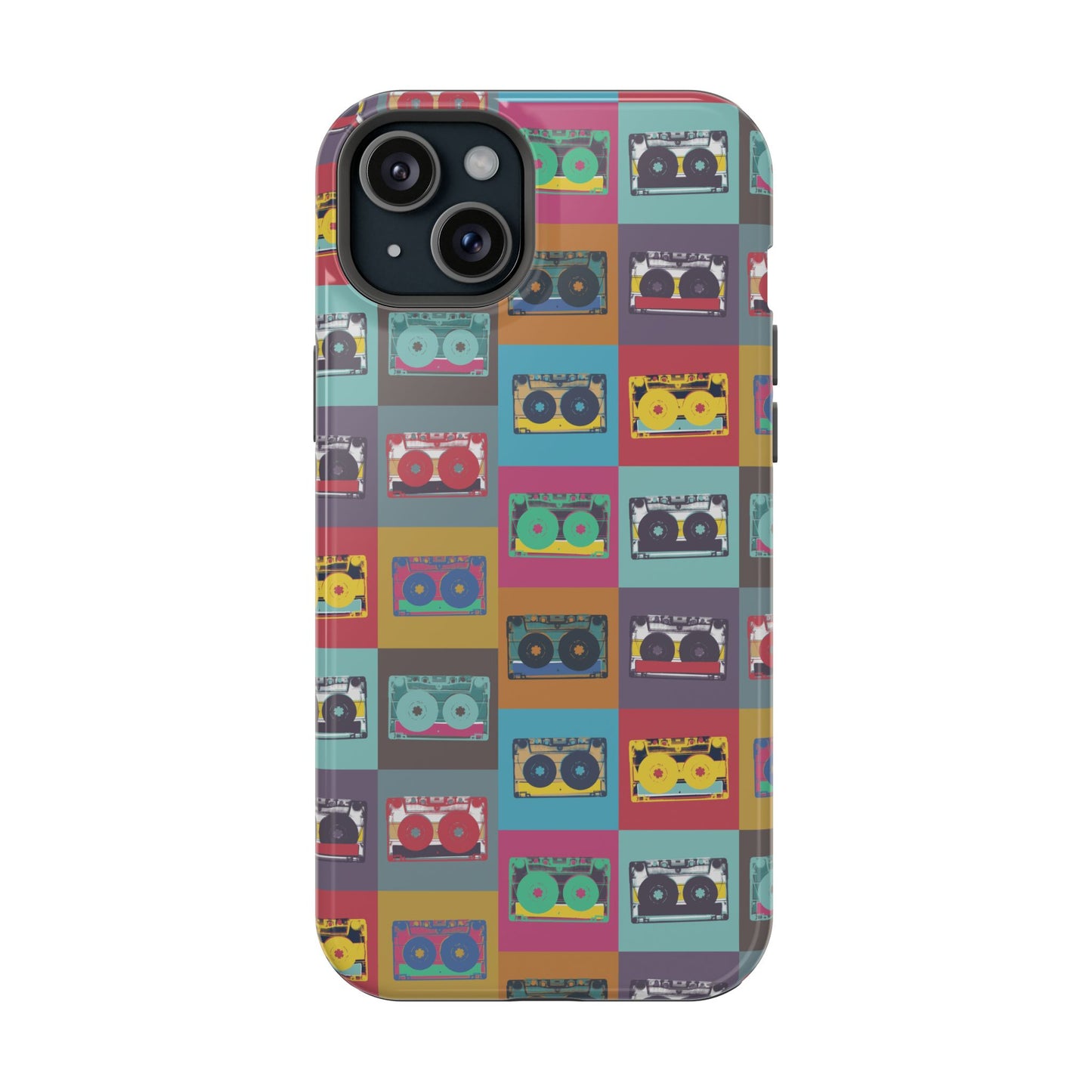 Retro Cassette Tape Phone Case, Vintage Style Tough Case, Music Lover Gift, Funky Tech Accessory, Fun Phone Cover