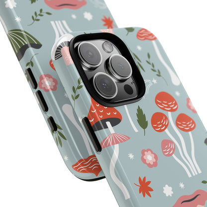 Whimsical Mushroom Phone Case, Cute Floral Smartphone Cover, Unique Gift for Nature Lovers, Trendy Tech Accessory, Eco-friendly Case