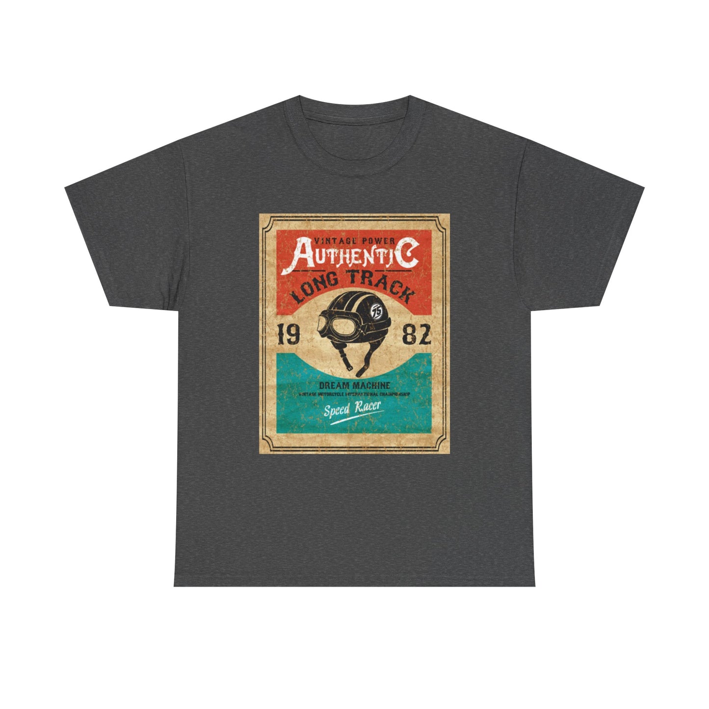 Vintage-Inspired Unisex Heavy Cotton Tee, Retro Graphic Tee, Authentic Long Track Shirt, Casual Vintage Wear, Gift for Racing Fans - MaisonThreadory