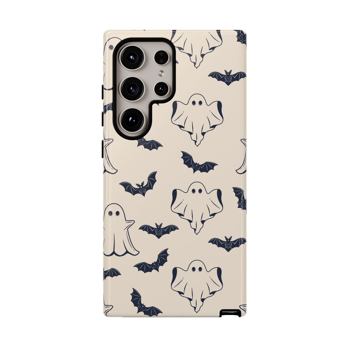 Halloween Phone Case, Ghosts and Bats, Cute Phone Cover, Spooky Accessories, Fall Decor, Gifts for Her, Halloween Party - MaisonThreadory