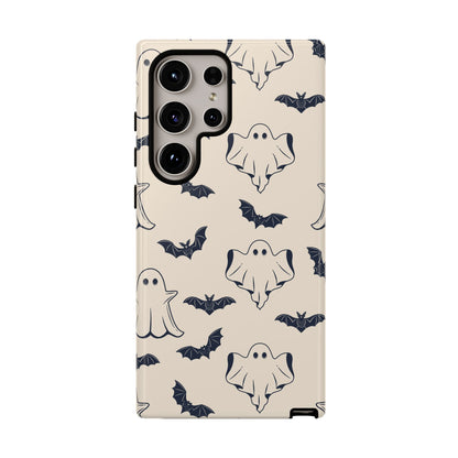 Halloween Phone Case, Ghosts and Bats, Cute Phone Cover, Spooky Accessories, Fall Decor, Gifts for Her, Halloween Party - MaisonThreadory