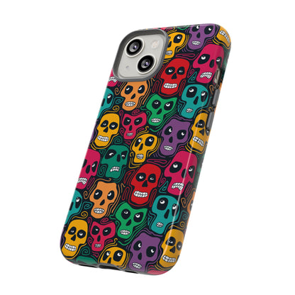 Phone Case, Day of the Dead Tough Case Phone, Mexican Skull Phone Cover, Floral Skeleton Phone Protector, Sugar Skull iPhone Case, Tough