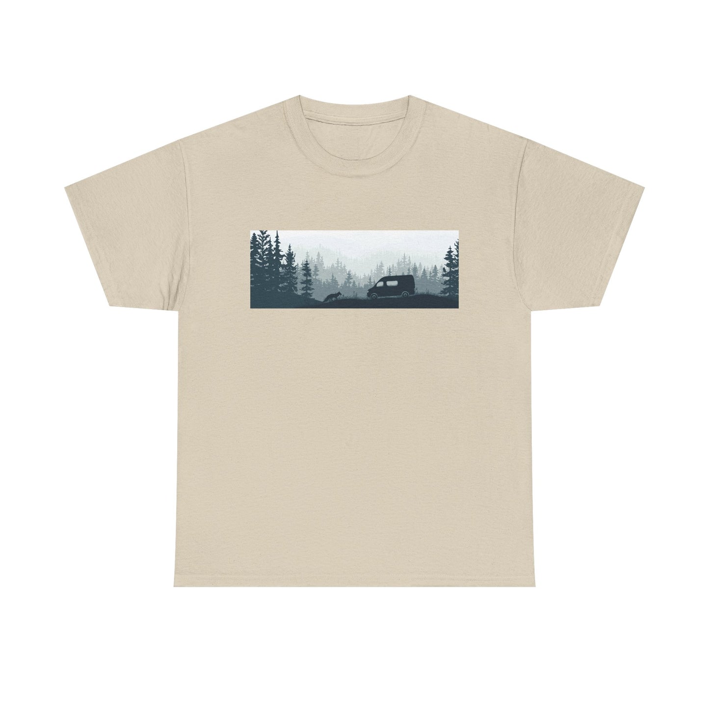 Nature Adventure Unisex Heavy Cotton Tee, Camping Shirt, Outdoor Wear, Gift for Nature Lovers, Eco-Friendly Apparel, Adventure Outfit - MaisonThreadory