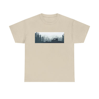 Nature Adventure Unisex Heavy Cotton Tee, Camping Shirt, Outdoor Wear, Gift for Nature Lovers, Eco-Friendly Apparel, Adventure Outfit - MaisonThreadory