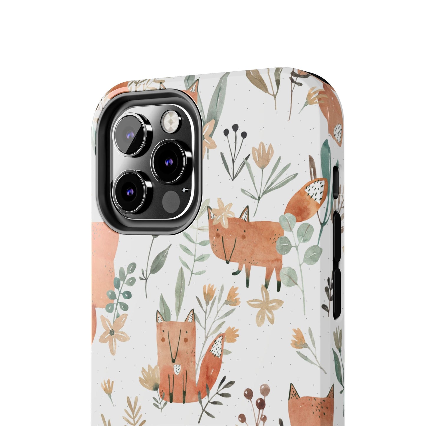 Floral Fox Phone Case, Tough Phone Cases for Nature Lovers, Cute Animal Phone Cover, Gift for Friends, Wildflower Design