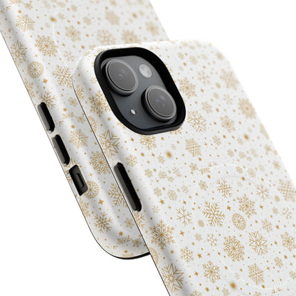 Festive Snowflake Phone Cases for Winter, Holiday Gift, Sleek Design, Winter Accessories, Durable Protection - MaisonThreadory