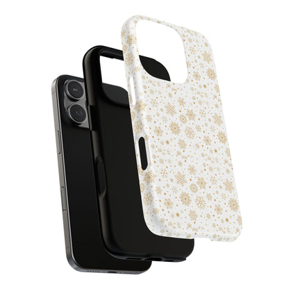 Festive Snowflake Phone Cases for Winter, Holiday Gift, Sleek Design, Winter Accessories, Durable Protection - MaisonThreadory