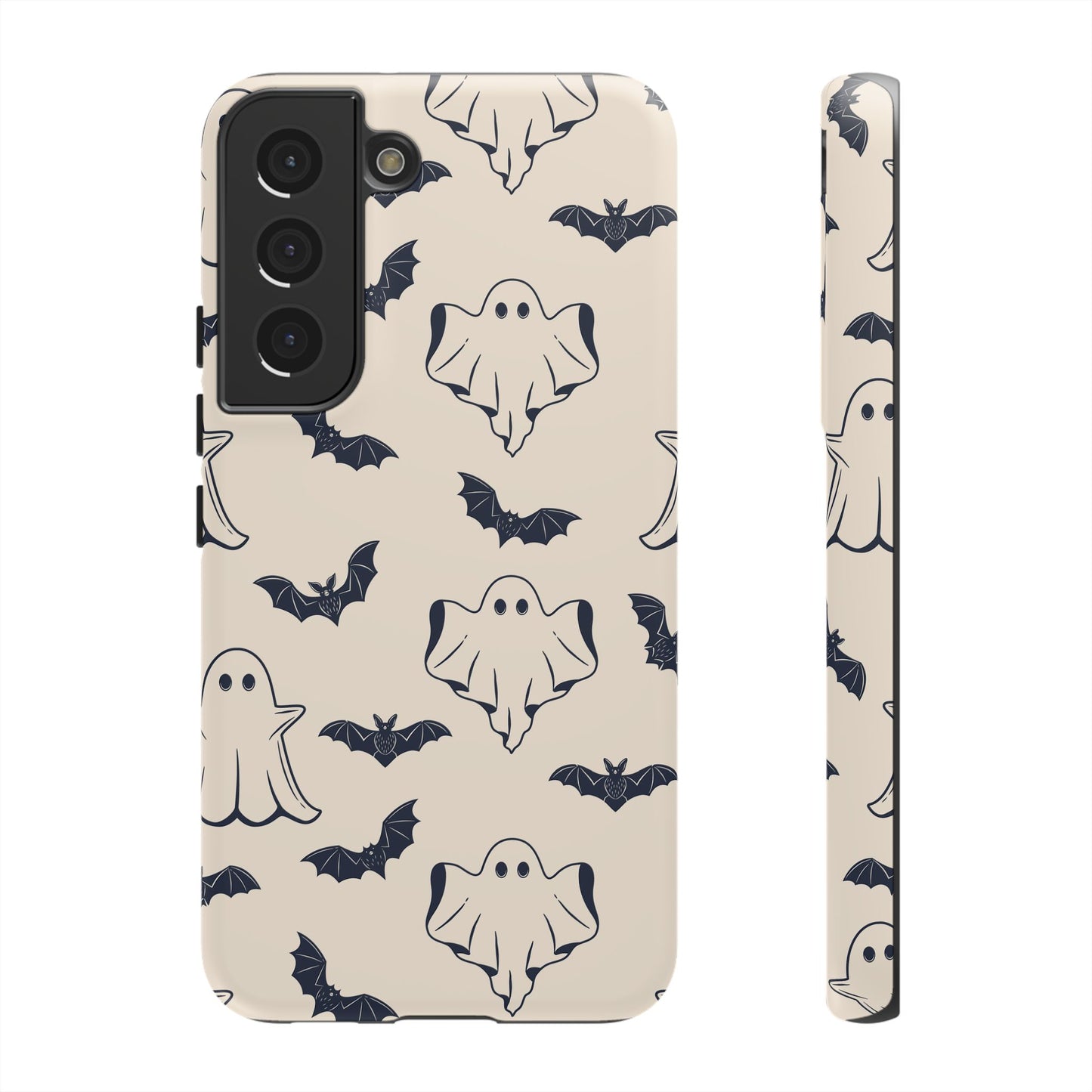 Halloween Phone Case, Ghosts and Bats, Cute Phone Cover, Spooky Accessories, Fall Decor, Gifts for Her, Halloween Party - MaisonThreadory