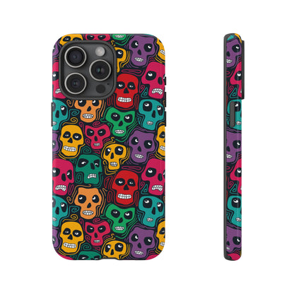 Phone Case, Day of the Dead Tough Case Phone, Mexican Skull Phone Cover, Floral Skeleton Phone Protector, Sugar Skull iPhone Case, Tough
