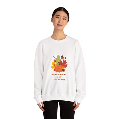 Fall Sweatshirt, Autumn Pullover, Cozy Jumper, Seasonal Crewneck, Unisex Sweater, Warm Top - MaisonThreadory