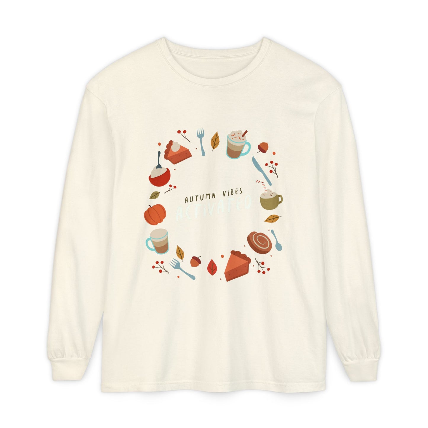 Autumn Vibes Long Sleeve T-Shirt, Cozy Fall Shirt, Unisex Fall Apparel, Thanksgiving Gift, Seasonal Fashion - MaisonThreadory