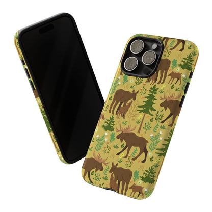 Moose Phone Case - Nature Lover's Accessory, Gifts for Outdoorsy Friends, Wildlife Decor, Eco-Friendly Cover, Forest Adventure Gear - MaisonThreadory