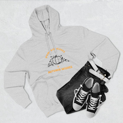Autumn Wishes Fleece Hoodie, Cozy Fall Hoodie, Pumpkin Hoodie, Halloween Sweatshirt, Gift for Her, Seasonal Fashion - MaisonThreadory