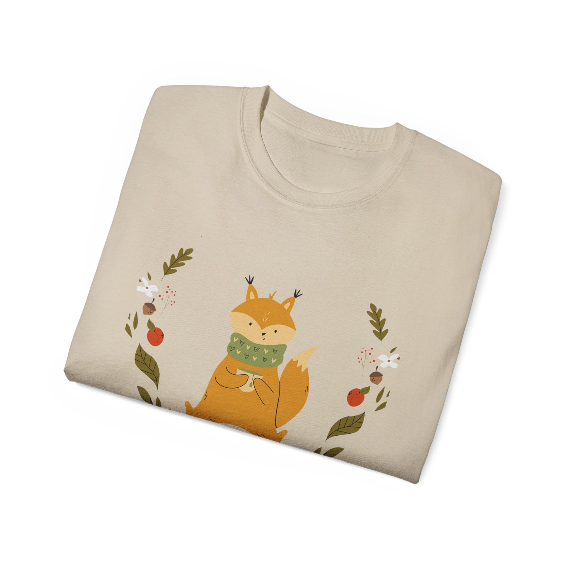 Whimsical Squirrel Tee - Cozy Unisex T-Shirt for Nature Lovers, Perfect Gift for Fall, Cute Wildlife Art, Eco-Friendly Fashion - MaisonThreadory