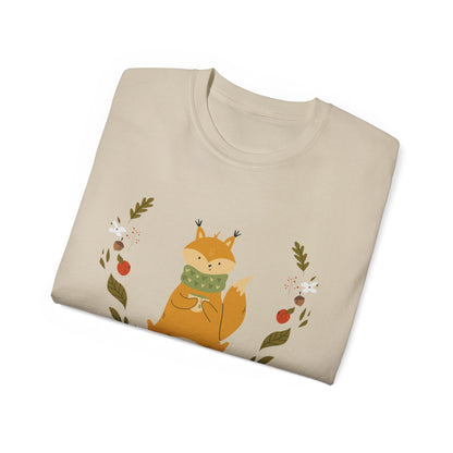 Whimsical Squirrel Tee - Cozy Unisex T-Shirt for Nature Lovers, Perfect Gift for Fall, Cute Wildlife Art, Eco-Friendly Fashion - MaisonThreadory