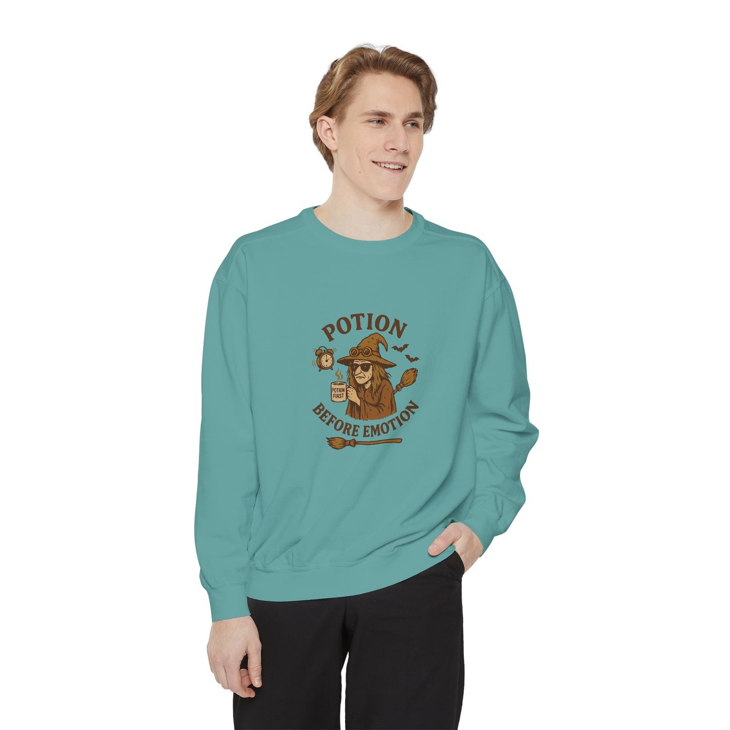 Potion Before Emotion Sweatshirt | Unisex Magical Sweatshirt for Cozy Days, Witchy Gifts, Halloween Apparel, Birthday Present, [...] - MaisonThreadory