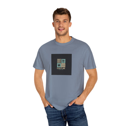 Coastline T-Shirt, Unisex Garment-Dyed Tee, Casual Summer Wear, Coastal Vibes, Beach Day Apparel, Vacation Essential - MaisonThreadory
