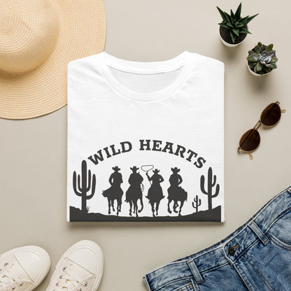 Wild Hearts Run Free T‑Shirt — Western Cowboy Rodeo Graphic Tee
