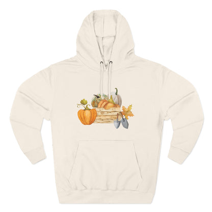 Autumn Harvest Fleece Hoodie, Cozy Fall Sweatshirt, Pumpkin Hoodie, Seasonal Apparel, Gift for Thanksgiving