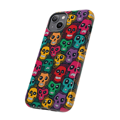 Phone Case, Day of the Dead Tough Case Phone, Mexican Skull Phone Cover, Floral Skeleton Phone Protector, Sugar Skull iPhone Case, Tough