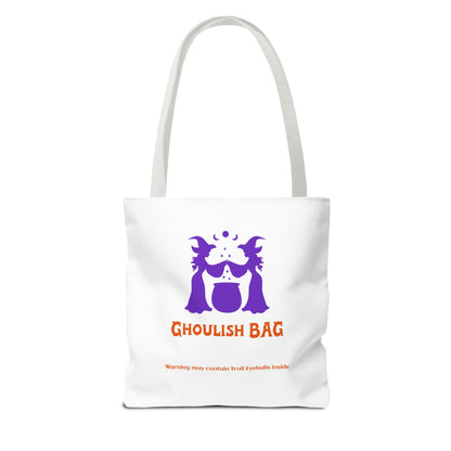 Ghoulish Tote Bag - Spooky Halloween Carryall, Trick-or-Treat Bag, Witchy Gift, Ghoul Tote for Fall, Party Essential - MaisonThreadory