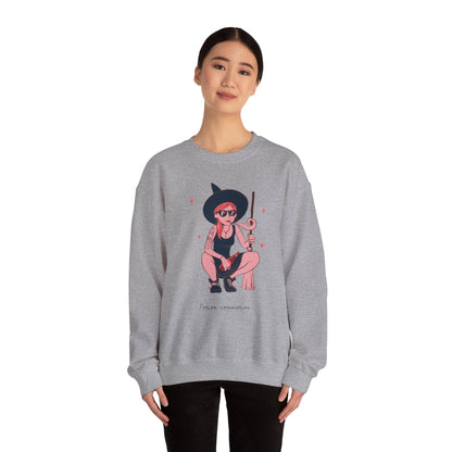 Chic Witch Sweatshirt - Cozy Unisex Crewneck for Halloween, Fall Fashion, Casual Wear, Gift for Friends & Family
