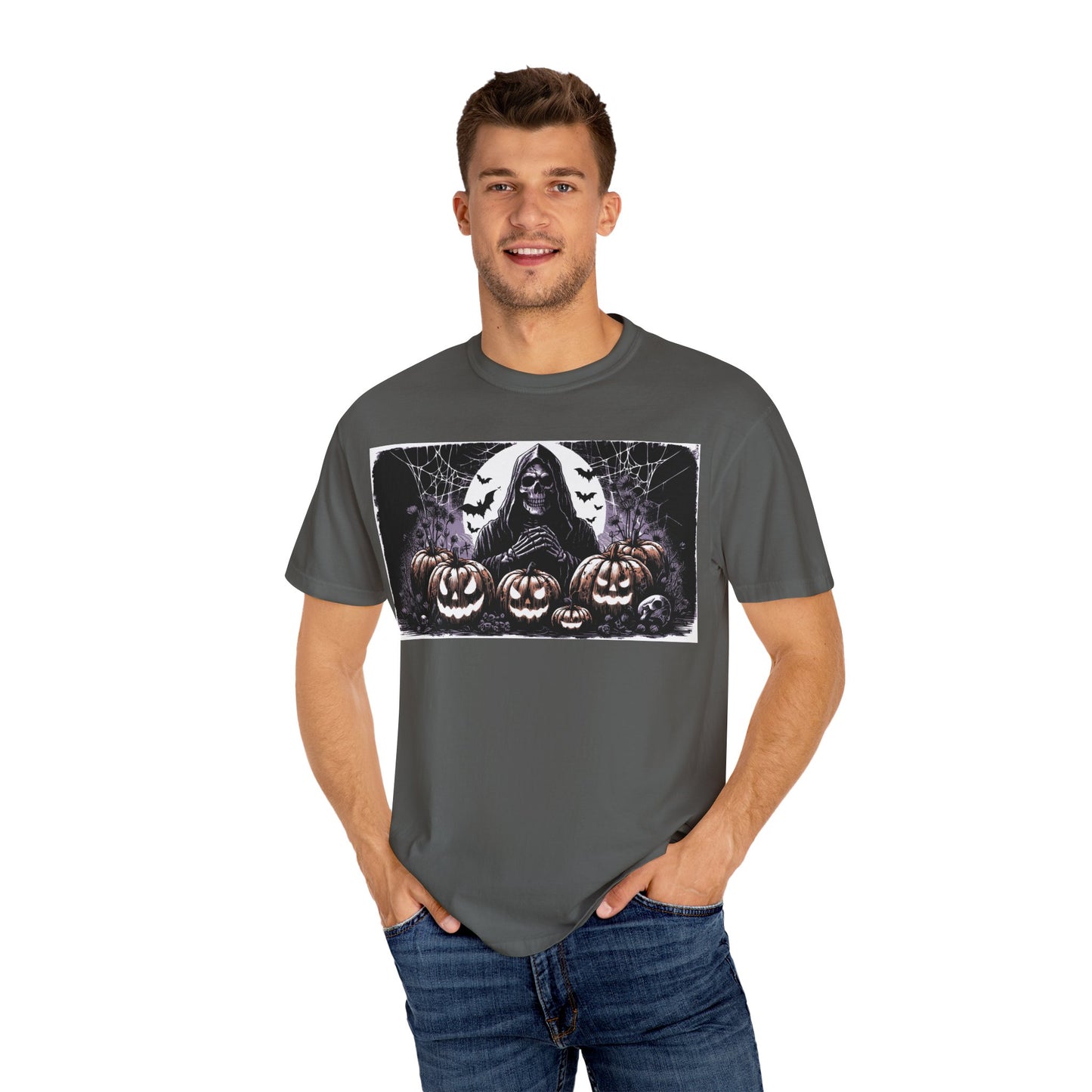 Spooky Halloween T-shirt, Unisex Graphic Tee, Ghostly Apparel, Fall Fashion, Pumpkin Shirt, Halloween Costume Top