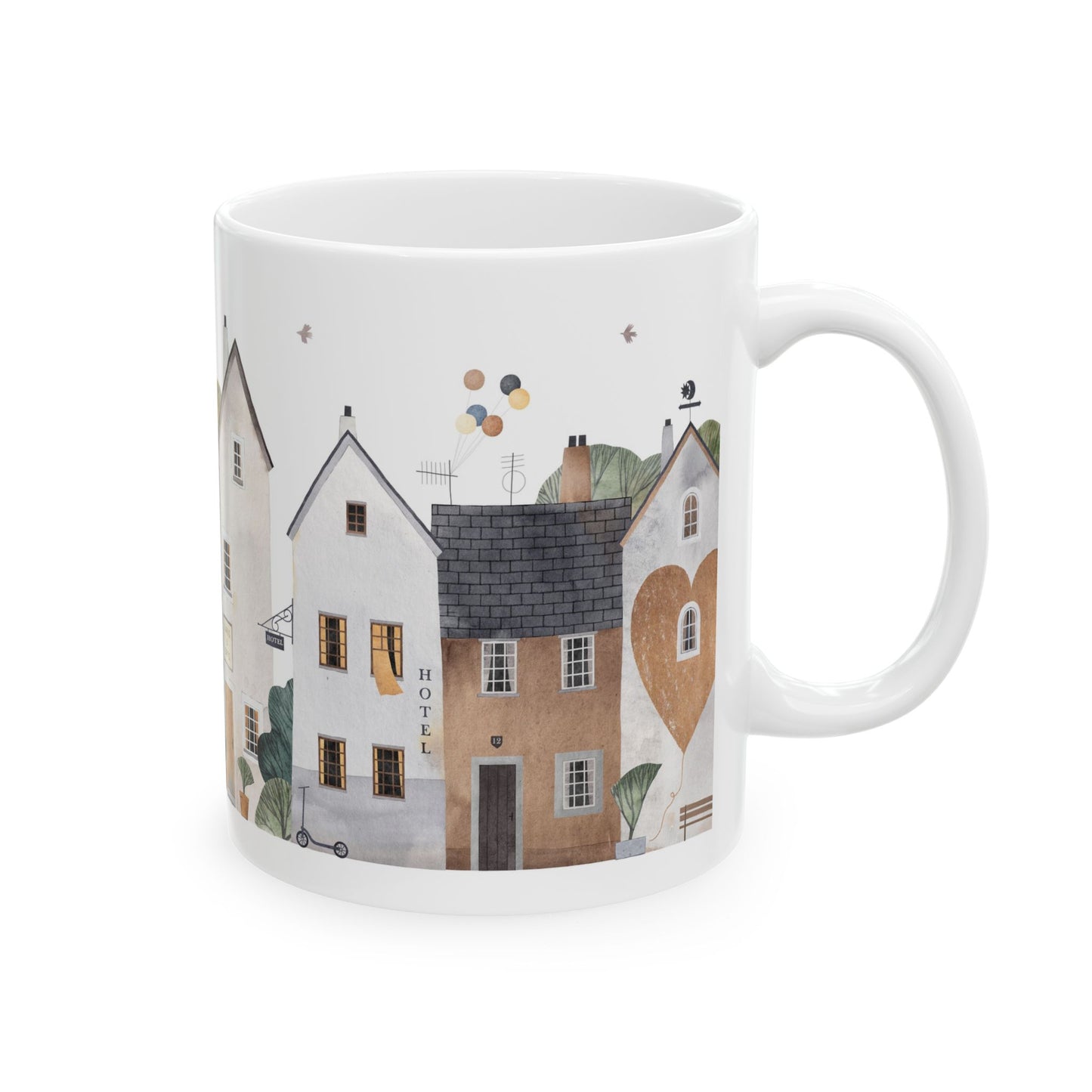 Charming Ceramic Mug, Cozy Home Vibe, Perfect for Gifts, Tea Lovers, Housewarming, Coffee Lovers, Home Decor
