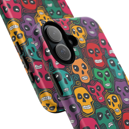 Phone Case, Day of the Dead Tough Case Phone, Mexican Skull Phone Cover, Floral Skeleton Phone Protector, Sugar Skull iPhone Case, Tough