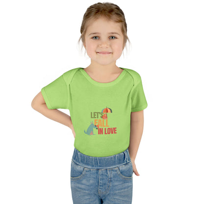 Autumn Baby Bodysuit - Let's Fall in Love, Cute Infant Outfit, Seasonal Gift, Baby Shower Present, Little One's Fall Fashion - MaisonThreadory