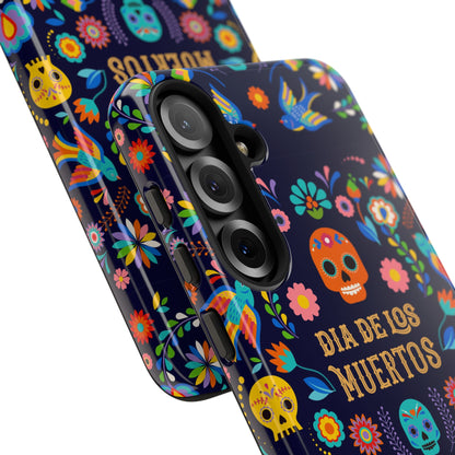 Colorful Dia de los Muertos Phone Case, Skull Design, Floral Phone Cover, Sugar Skull Accessories, Day of the Dead Gift