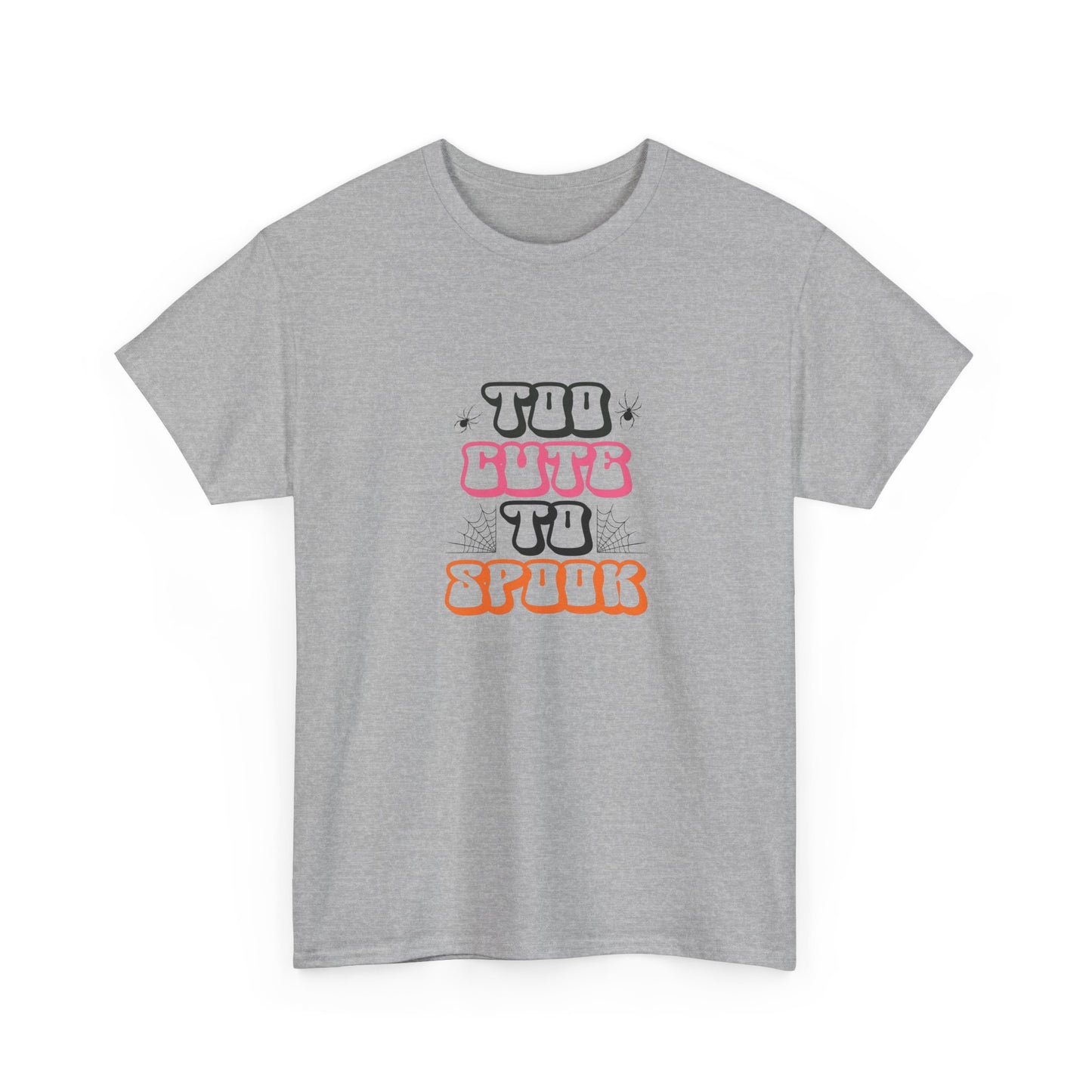 Too Cute to Spook Unisex Heavy Cotton Tee - Fun Halloween Shirt, Fall Festivities, Spooky Vibe, Costume Top, Cute Halloween Apparel - MaisonThreadory