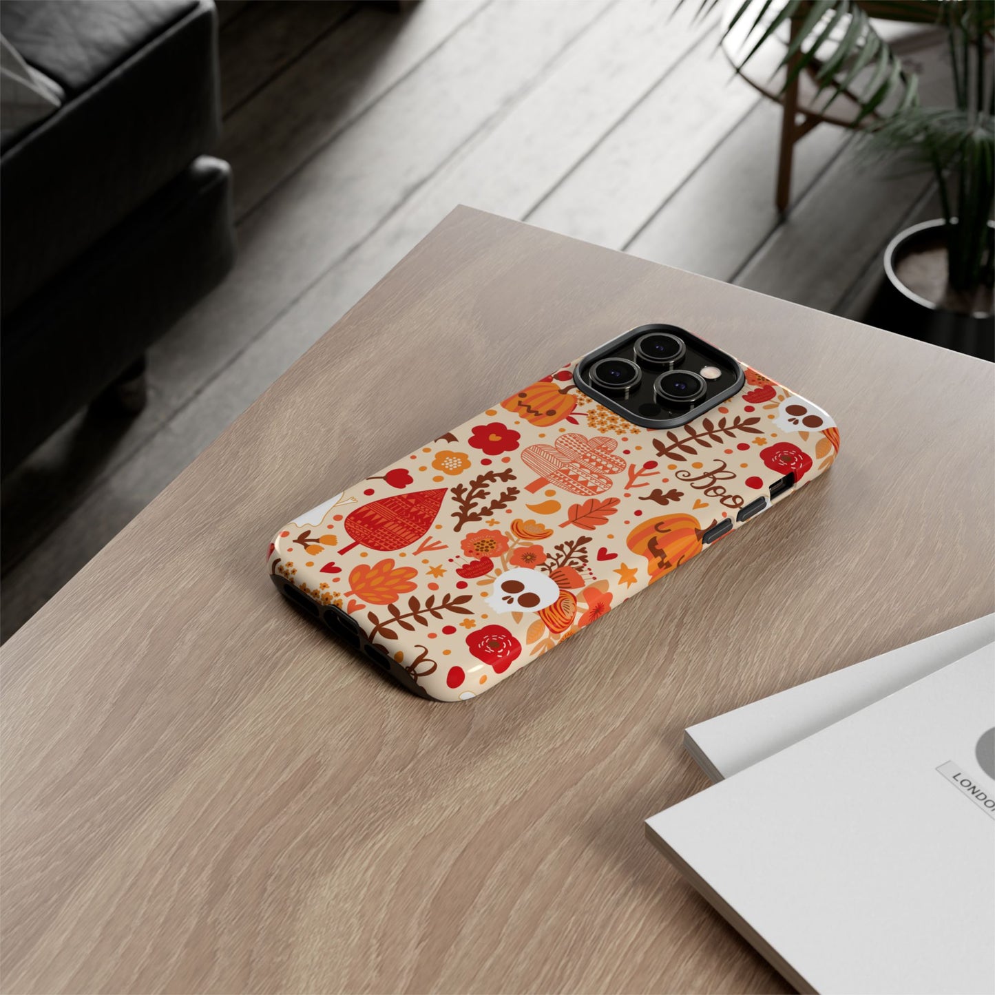 Autumn Phone Case - Cozy Fall Vibes, Pumpkin Decor, Halloween Gift, Floral Design, Seasonal Aesthetic
