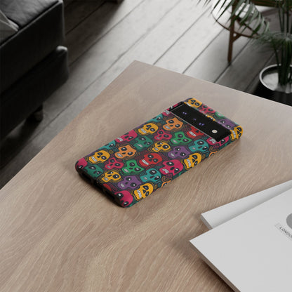 Phone Case, Day of the Dead Tough Case Phone, Mexican Skull Phone Cover, Floral Skeleton Phone Protector, Sugar Skull iPhone Case, Tough