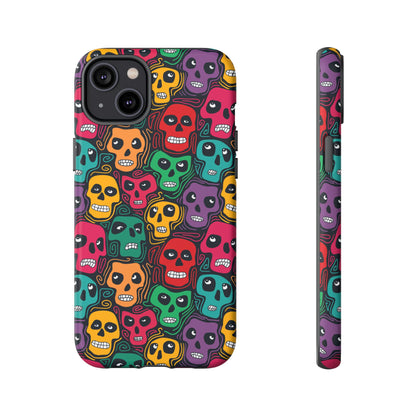 Phone Case, Day of the Dead Tough Case Phone, Mexican Skull Phone Cover, Floral Skeleton Phone Protector, Sugar Skull iPhone Case, Tough
