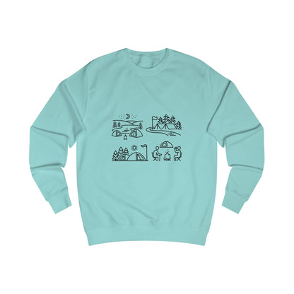 Outdoor Adventure Unisex Sweatshirt - Cozy Nature-Themed Apparel for Hiking, Camping, Travel, Gifts, Eco-Conscious Living