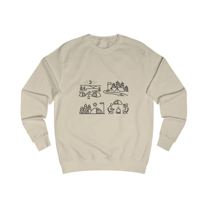 Outdoor Adventure Unisex Sweatshirt - Cozy Nature-Themed Apparel for Hiking, Camping, Travel, Gifts, Eco-Conscious Living