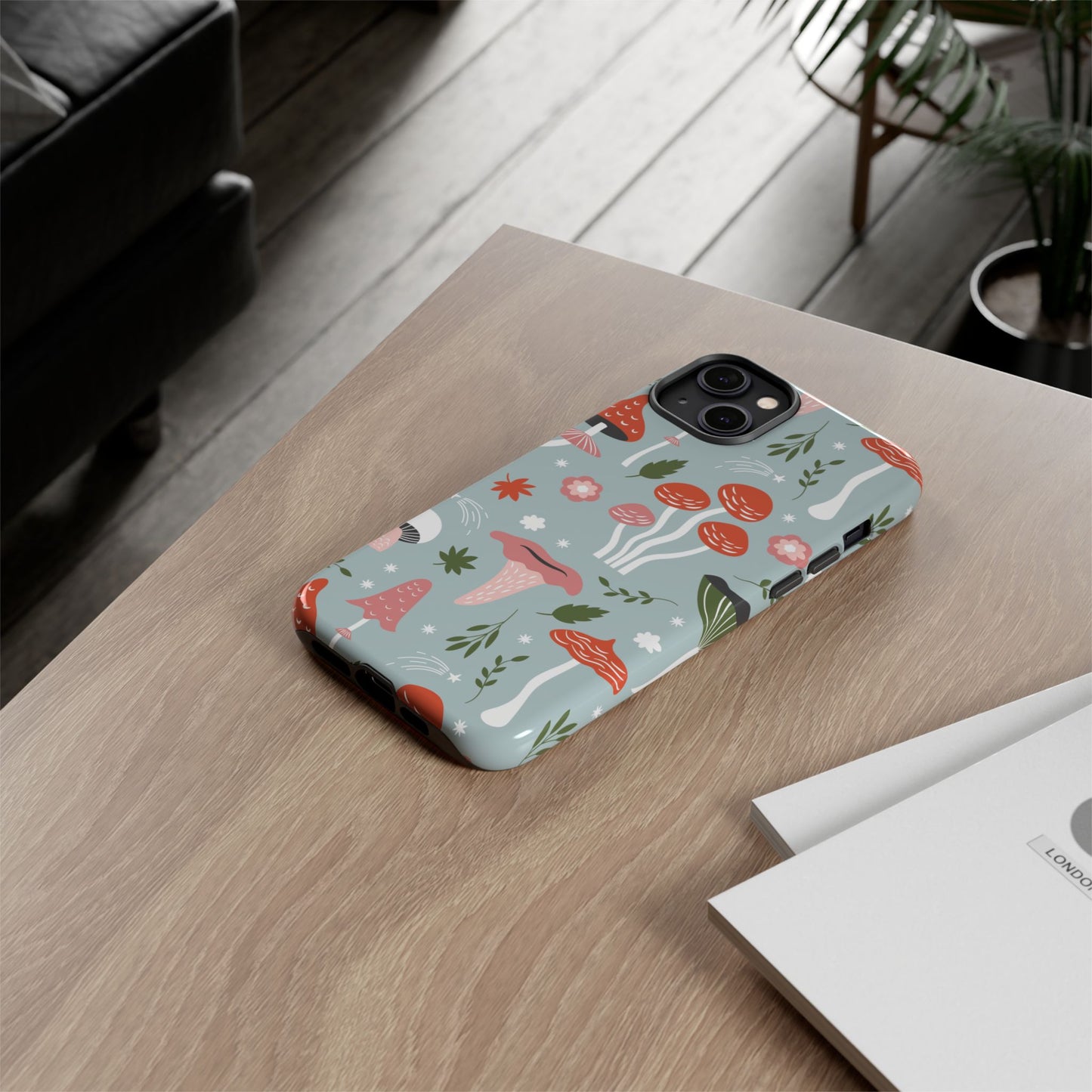 Whimsical Mushroom Phone Case, Cute Floral Smartphone Cover, Unique Gift for Nature Lovers, Trendy Tech Accessory, Eco-friendly Case