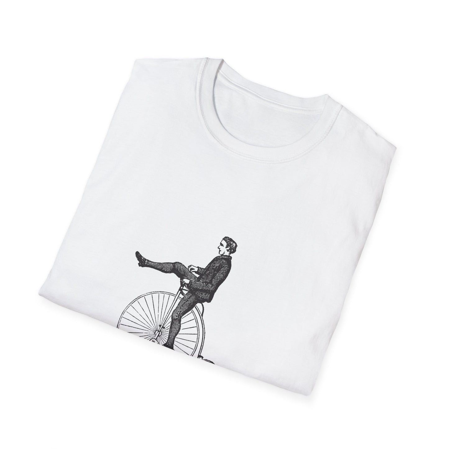 Vintage-Inspired Graphic Tee: "Big Wheel, Big Vision" Unisex Softstyle T-Shirt, Casual Outfit, Funny Gift, Bicycle Lover's Apparel, [...]