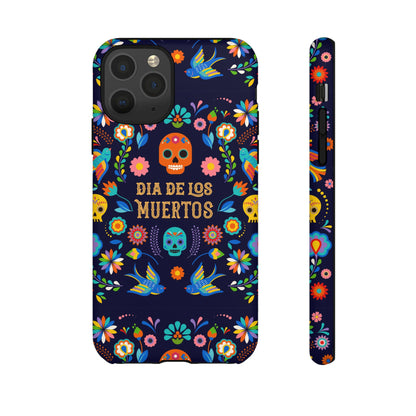 Colorful Dia de los Muertos Phone Case, Skull Design, Floral Phone Cover, Sugar Skull Accessories, Day of the Dead Gift