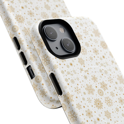 Festive Snowflake Phone Cases for Winter, Holiday Gift, Sleek Design, Winter Accessories, Durable Protection - MaisonThreadory