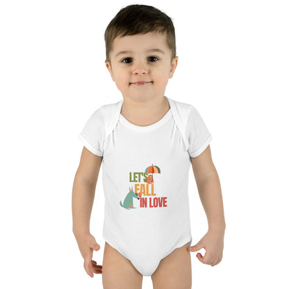 Autumn Baby Bodysuit - Let's Fall in Love, Cute Infant Outfit, Seasonal Gift, Baby Shower Present, Little One's Fall Fashion - MaisonThreadory