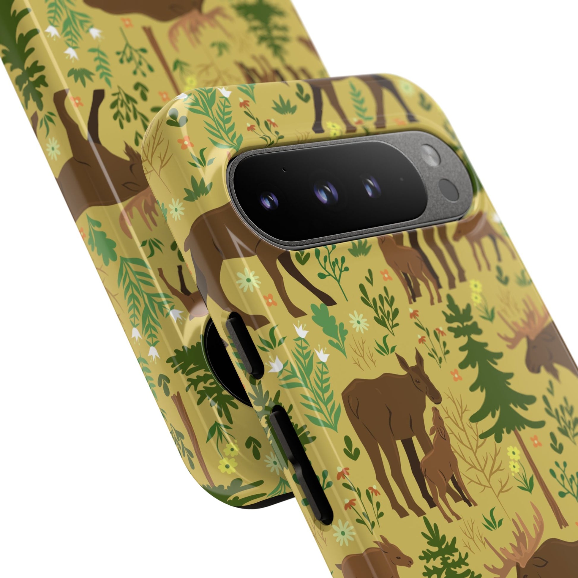 Moose Phone Case - Nature Lover's Accessory, Gifts for Outdoorsy Friends, Wildlife Decor, Eco-Friendly Cover, Forest Adventure Gear - MaisonThreadory
