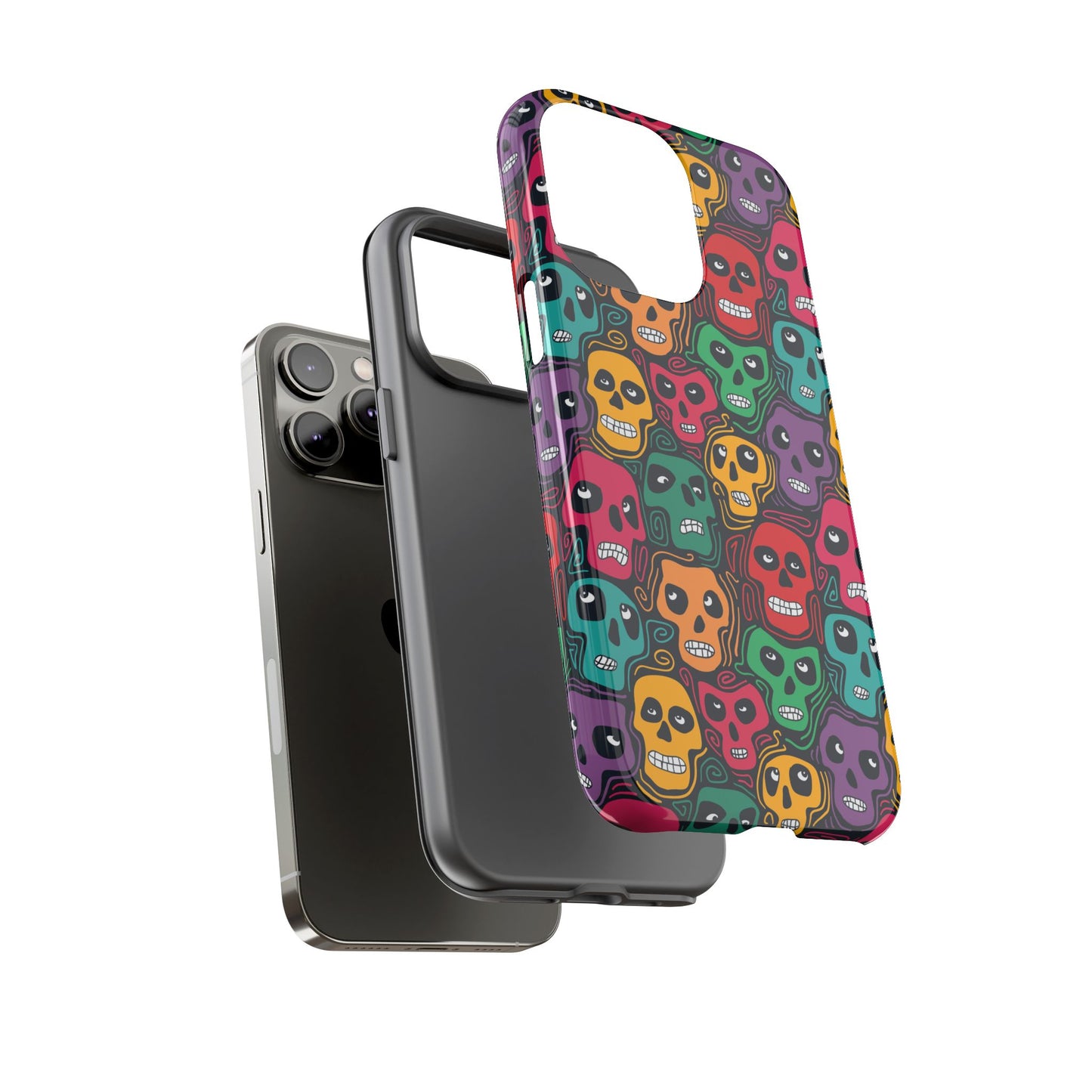 Phone Case, Day of the Dead Tough Case Phone, Mexican Skull Phone Cover, Floral Skeleton Phone Protector, Sugar Skull iPhone Case, Tough