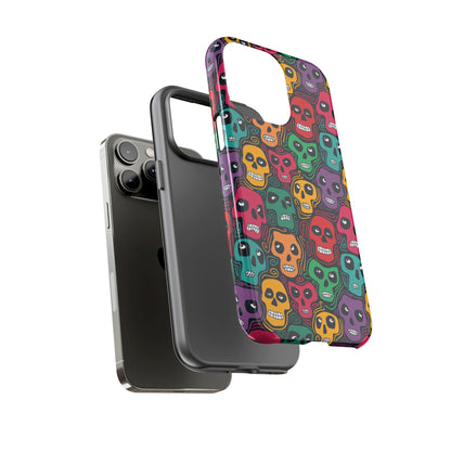 Phone Case, Day of the Dead Tough Case Phone, Mexican Skull Phone Cover, Floral Skeleton Phone Protector, Sugar Skull iPhone Case, Tough