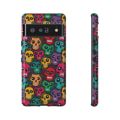 Phone Case, Day of the Dead Tough Case Phone, Mexican Skull Phone Cover, Floral Skeleton Phone Protector, Sugar Skull iPhone Case, Tough