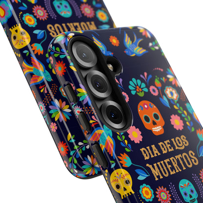 Colorful Dia de los Muertos Phone Case, Skull Design, Floral Phone Cover, Sugar Skull Accessories, Day of the Dead Gift