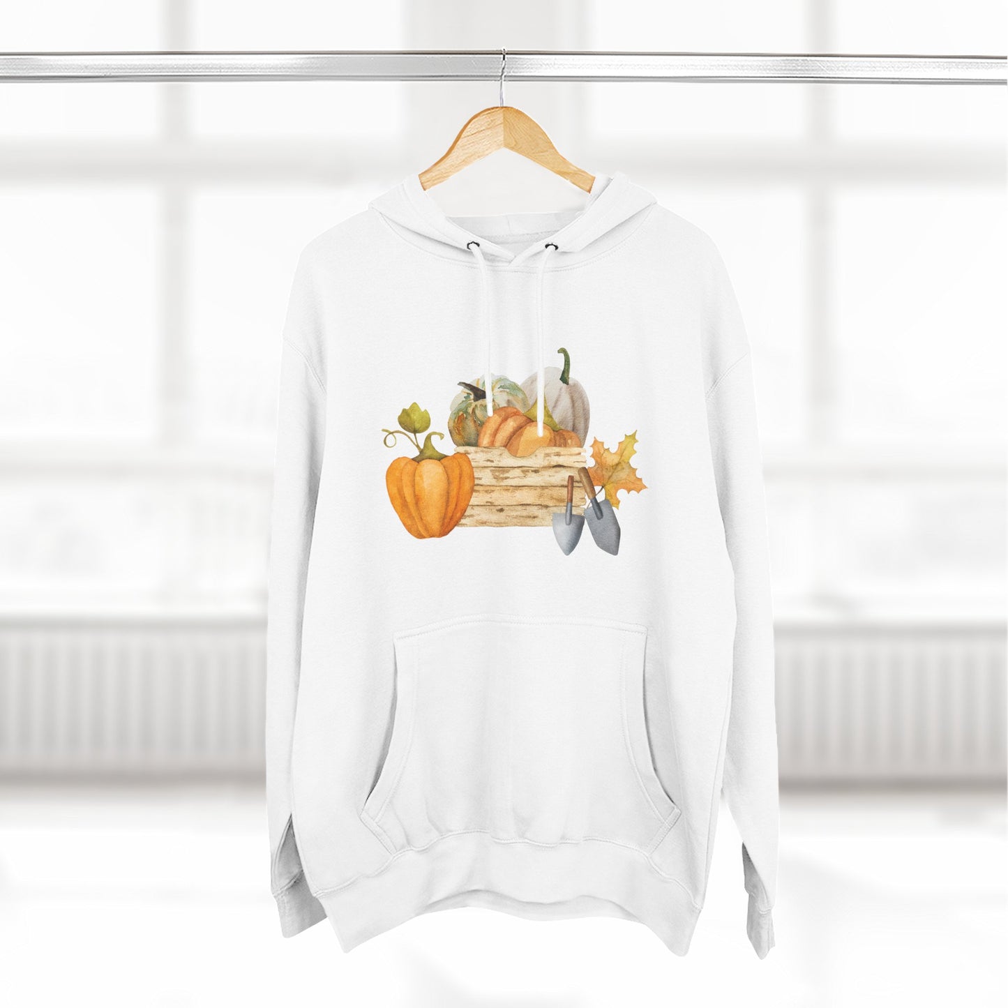 Autumn Harvest Fleece Hoodie, Cozy Fall Sweatshirt, Pumpkin Hoodie, Seasonal Apparel, Gift for Thanksgiving
