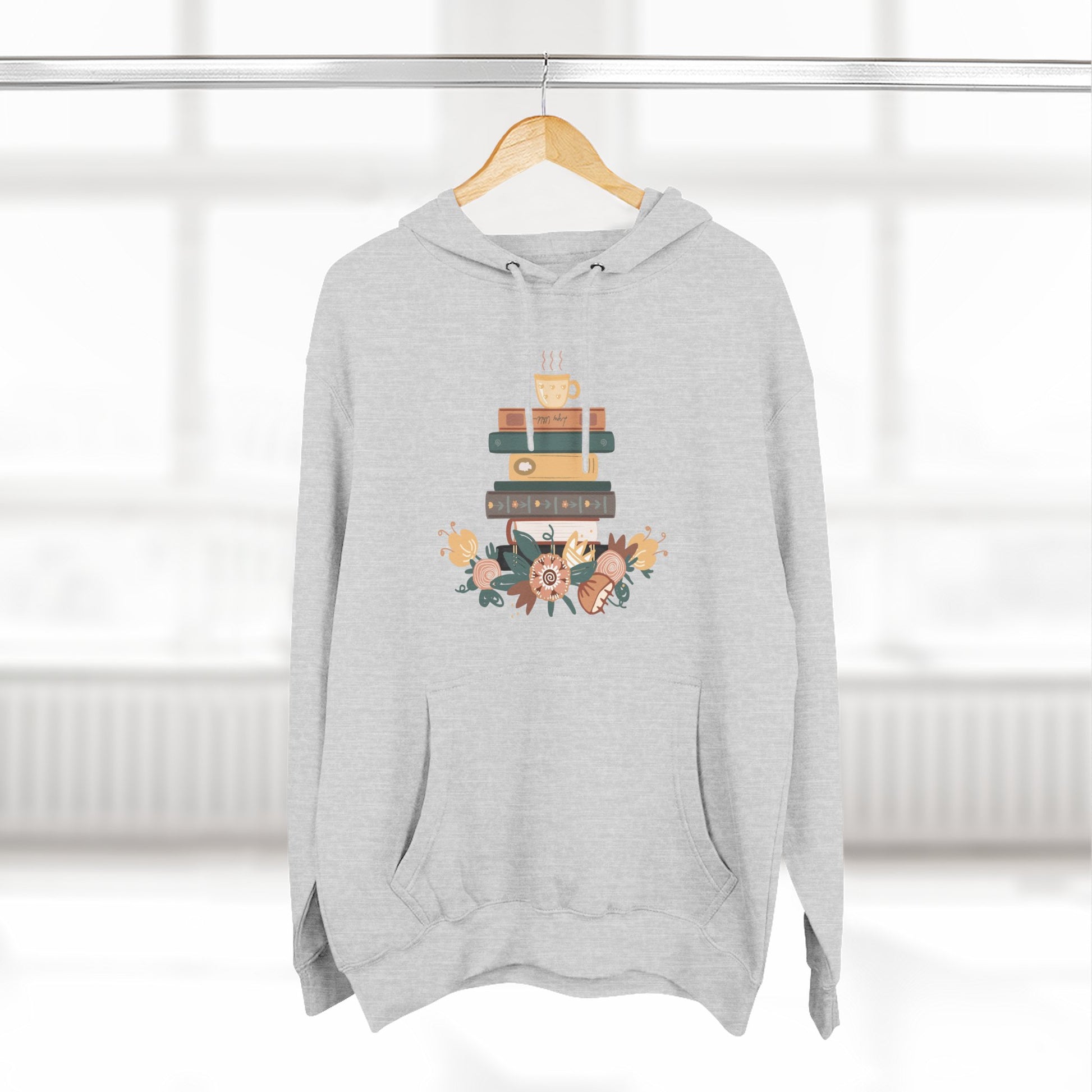 Cozy Book Lover's Hoodie | Three-Panel Fleece, Reading Gift, Literary Sweatshirt, Casual Apparel, Birthday Present, Book Club Outfit - MaisonThreadory